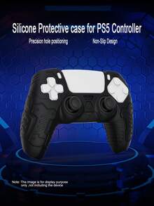 1 chiếc ốp silicon cho tay cầm chơi game, thiết kế vân cơ dày dặn, chống trượt, chống rơi, chống trầy xước, chống mồ hôi, tăng cường độ bám, có khe hở ở đáy để sạc trực tiếp. - Xem 1