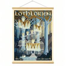 Meksular Middle Earth Landscape Wall Art Prints Canvas PaintingFantasy Posters, Wall Pictures, For Travel Gift, Canvas Art With Frames, For Office Home Decor Bedroom Living Room Wall Decor. - 洛絲蘿林 - 查看 1