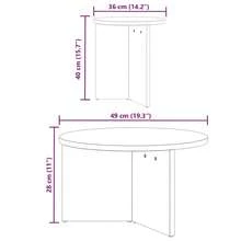 vidaXL Tavolino basso 2 pz Naturel Bois de pin massif - Castano - Visualizzare 10