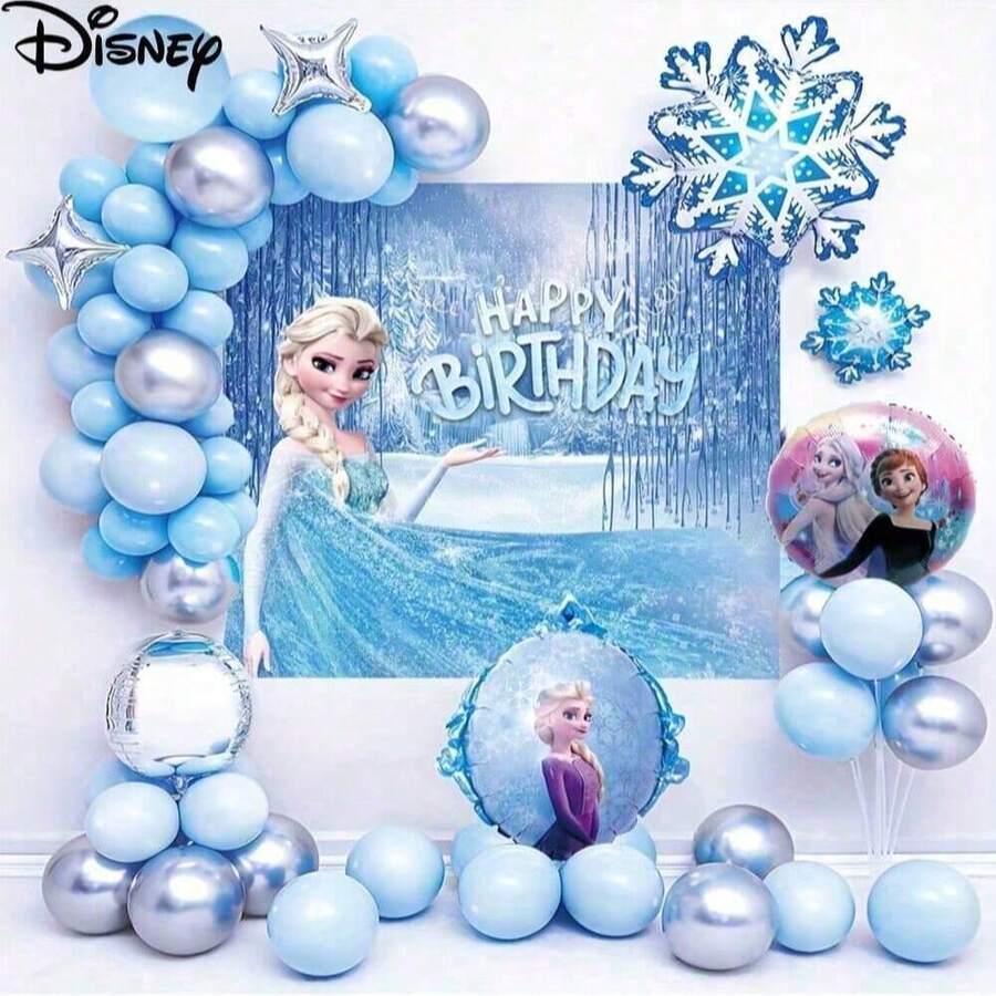 48pcs Frozen  Princess Foil Balloons For Birthday Party Decoration - Multicolor - View 1
