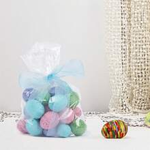 Juego de huevos de Pascua coloridos, huevos de plástico creativos, adorno DIY para primavera, sala de estar, dormitorio, TV, mueble, hogar, oficina, decoración de fiesta - Azul - Ver 3