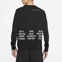 Nike Sportswear Men's Spring Black Crew Neck Sweatshirt With Embroidered Logo
