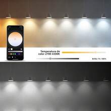 Foco LED inteligente WiFi de 9W RGB+CCT con cambio de color y regulación de brillo, compatible con Alexa / Asistente , base E26, control remoto por APP móvil - 1 pieza - Ver 6