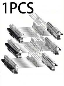 6个装可调节夹式裤架，金属材质，适用于女性裙子和牛仔裤。 - 彩色 - 查看 9