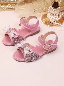 1 đôi dép xăng đan đế bằng thời trang ngọt ngào, thanh lịch dành cho bé gái, chống trượt, bền, nhẹ, phù hợp cho tiệc tùng, họp mặt và mặc hàng ngày. - Hồng - Xem 14