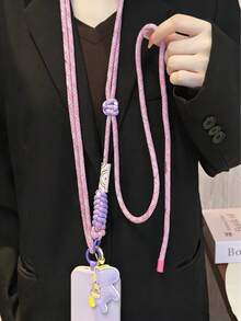 2026 New Year's Day & Valentine's Day Phone Lanyard, Instant Reveal Pendant, Adjustable Dual-Strand Crossbody Neck Strap With Metal Clasp, Detachable Long Shoulder Strap, Thick Anti-Theft Phone Case Chain - Multicolor - View 3