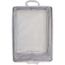 Canastilla de algodón/poliéster para la Ropa Sucia, Set de 2, Gris (Gray Rugby Stripe), Extra Small Bins, 1, 1,37853971 - Gris - Ver 5