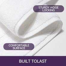 Utopia Towels Cotton Banded Rug, Bath Mats, Not A Bathroom Rug, 20 By 31 Inches, 100% Ring Spun Cotton, Highly Absorbent Shower Bathroom Floor Mat, White - White - View 8