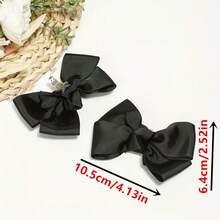1 Pair Detachable Bow Design High Heel Shoes Decor Clips, Gift For Women,Shoe Rack,Storage Saver,Outdoor,Garden,Travel Essential,Portable,Beach Essential,Graduation Season,Commencement,Graduation Ceremony,Graduation Gift,Graduation Present,Graduation Gift,Graduation Present,Congrats Grad,Congratulations Graduate,Valedictorian,Finish School,Graduation Party - Black - View 3