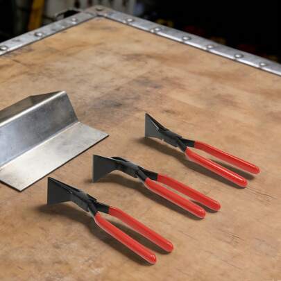 3-Piece Carbon Steel Bending Pliers Set, Straight, 45° & 90° For Metal Sheet Bending, Non-Slip Ergonomic Handles, Durable & Lightweight, Ideal For Automotive & Sheet Metal Work