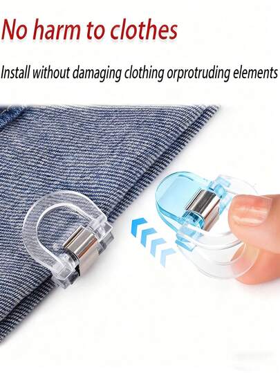 12-st. benklämmor mot drag, osynliga benförkortningsklämmor, halkfria benklämmor, sömlösa osynliga benspännen, benfäste mot drag, benfäste, perfekt för att fixera kläder, lämplig för olika byxor, manschetter, fållar och benförkortningsklämmor, en utmärkt present till vänner