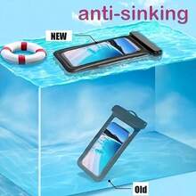 2Pcs Random Color'Secure-Lock 'High Quality Dry Bags With Dual Air Cushions & Lanyard - For Swimming, Surfing & Rain Protection (Fits Devices Up To 6.8 Inches/17.27cm) - Random Color-2pcs - View 5