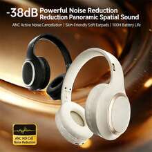 Acer OHR300 PRO All-In-One Portable Headphones: Telescopic, Adjustable, And Foldable Design; Bluetooth 5.4 Stable Wireless Connection; Triple Mode Active Noise Cancellation; 80-Hour Battery Life; Black - Black - View 3