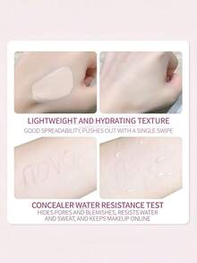 NOVO 二合一防水控油防晕染粉扑兼气垫粉饼，保湿气垫，持久显色，提亮肤色，遮瑕，适合日常妆容、新年聚会、送礼、学生、秋冬季、ins风、通勤等场合，超值之选 - 01#微光瓷白色 - 查看 9