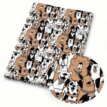 1 pièce Tissu matelassé à motif de patte de chien - 59 X 19,68 pouces (150 X 50 cm) Tissu polyester pré-coupé avec motif de patte de chiot - Convient pour la couture DIY, le scrapbooking, les nappes et l'artisanat - Nude - Voir 10