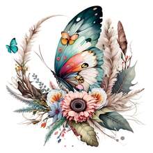 1张水彩蝴蝶、绿叶、玫瑰、薰衣草窗贴，DIY可移除PVC自粘贴纸，适用于春季卧室、客厅、阳台和店面装饰 - 彩色 - 查看 13