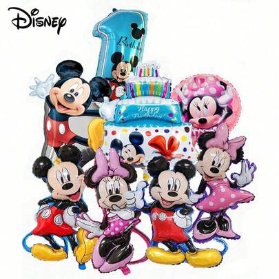 8pcs/Set New Cartoon  Theme Family Party Birthday Party Aluminum Foil Balloon Set