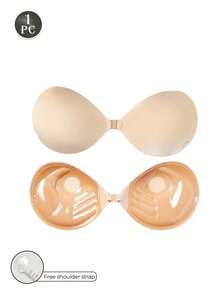 1pc Strapless Invisible Adhesive Gel Bra, 3cm Padded For Extra Support And Lift, With Adhesive Breast-Lifting Tape, Suitable For Small Busts And Nipple Covers, Perfect For Wedding Dresses And Formal Gowns. - Multicolor - View 11