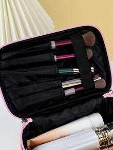 Animal Printed Large Capacity Makeup Bag, Easy To Store, Suitable For Home And Travel, Cosmetic Storage Bag, Toiletries Bag, Square Handheld Travel Makeup And Toiletries Bag, Large Capacity Portable Cosmetics Box,Multiple Compartments - Portable Makeup Case Suitable