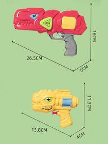 Dinosaur Parent-Child Water Gun Set - Adorable Tyrannosaurus Rex Shaped Water Guns, Suitable For Summer Outdoor Pool, Beach Water Fights, Interactive 2 Pieces Water Gun Set, Ideal Gift For Kids, Family And Friends Gatherings - Multicolor - View 9