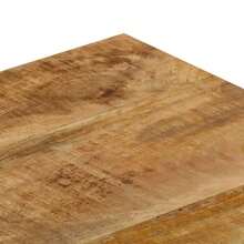 vidaXL Table basse 100x50x35 cm Bois de manguier solide et acier - Tabac - Voir 5