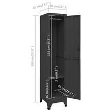 vidaXL Armadio a cassetti Antracite 38x45x180 cm Acciaio - Grigio - Visualizzare 8