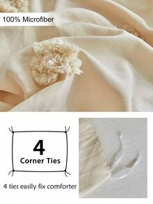 Bộ ga trải giường 2/3 món màu kaki họa tiết trái tim, chất liệu polyester jacquard, có tua rua, phong cách Boho hiện đại, mềm mại và thoáng khí, có thể giặt máy, nhiều kích cỡ, trang trí phòng ngủ phong cách Boho (1 ga trải giường + 1/2 vỏ gối, không kèm ruột chăn) - Màu Khaki - Xem 7