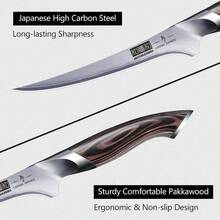 mhjHOSHANHO Cuchillo de Filete Profesional Cuchillo para Pescado de Acero Inoxidable Cuchillos de Cocina Súper Afilado Cuchillo de Filetear con Mango Ergonómicosleeping Bags - 219767252 - Ver 4