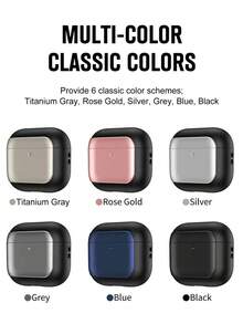 适用于 Pro 的高级电镀银色皮革保护套，苹果无线蓝牙耳机保护套， Pro 第二代、新款 第三代、 第四代（2024 年款），柔软舒适。 - 彩色 - 查看 1