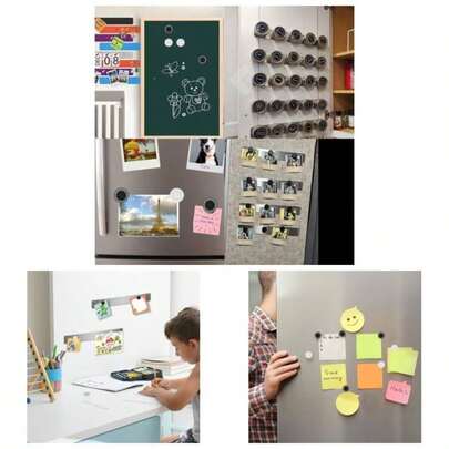 Stainless Iron Magnetic Display Board - Frameless Metal Magnet Boards With 20 Pcs Magnet Memo Strips Office, Home, School