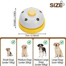 1个宠物训练铃铛，适用于猫狗认知能力发展，可用于如厕训练、户外排便沟通，宠物训练互动玩具，增强宠物学习能力 - 彩色 - 查看 2