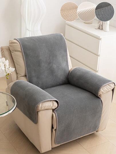 1pc Thick Warm Jacquard Corduroy Sofa Cushion, Style Pet-Friendly Anti-Dirty Anti-Slip Sofa Recliner Chair Cover, Autumn/Winter Anti-Scratch Sofa Protector Suitable For Living Room Single Seat Sofa Recliner (Sold Individually)