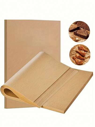 50/100/200片装吸油纸，适用于煎炸食物和甜点，也可作为空气炸锅烘焙垫纸、空气炸锅配件、厨房用品、防油纸、披萨纸、烘焙垫纸、烧烤和炸鸡托盘纸、吸油垫纸