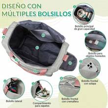 mhjLukovee Maleta Deportiva Hombre Impermeable Mochila Gym Gran Capacidad Mochila Deportiva para Hombre y Mujer Bolsa de Viaje con Compartimento para Zapatos/Neceser/Separación Húmedo y Secosleeping Bags - 220083251 - Ver 3