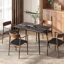 Extendable Dining Table, Extendable Table For 6-8 People, Kitchen Table With Solid Steel Legs. - Grey - View 3