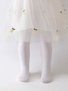 5pcs Girls Minimalist Versatile Soft High Elasticity Tights, Candy Colors & Neutral Shades Stirrup Leggings Suitable For Dance Performances