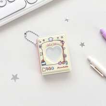 Cute Heart Window Cartoon Card Holder - Adorable Pattern ID Card Case With Lanyard - Multicolor - View 15