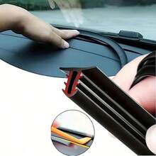 1pc Black Car Dashboard Seal Strip, Provides Thoughtful Protection For Your Car Instrument Panel! This Car-Specific Gap Sealing Piece Can Effectively Prevent Dust, Water, And Noise, And Is Compatible With Multiple Vehicle Models, Filling Gaps To Eliminate Unwanted Noises. An Indispensable Practical Accessory For Automotive Interior Protection. - 1pc Instrument Panel Gap Sealing Strip - View 2