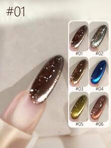 Sơn móng tay gel MIANEL 10ML mùa đông pha lê trắng sáng hiệu ứng cầu vồng hạt thủy tinh mắt mèo, Sơn móng tay gel Luoriyuhui Ice trong suốt màu nude bóng mượt hiệu ứng mắt mèo, thích hợp cho móng trắng, móng đỏ, móng xanh, sử dụng tại salon, làm móng Giáng sinh, làm móng mùa đông, dụng cụ làm móng nghệ thuật, gel móng tay. - Nhiều màu - Xem 2