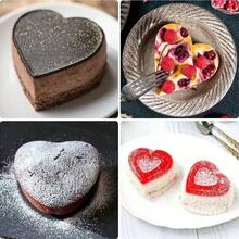 3pcs 3-Inch Non-Stick Zinc Alloy Heart Shaped Cake Molds, Suitable For Valentine's Day, Restaurants, Weddings, Homemade Mousse Cake Baking Tool - Multicolor - View 6