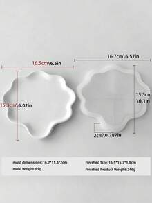 石膏水泥盘装饰硅胶模具，水晶滴胶DIY储物托盘垫模具