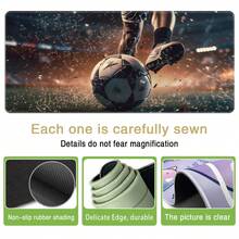 Large Football Sports Mouse Pad, Gaming Desk Mat, Big Keyboard Pad, Washable, Rubber Non-Slip Bottom, Stitched Edge, Gift Mouse Pad, Desk Protector, Study Desk Mat, Multiple Sizes Available, Computer Keyboard Pad, Laptop Pad Mousepad Study Table Mouse Pad For Desk Desk Decor - Football - View 12