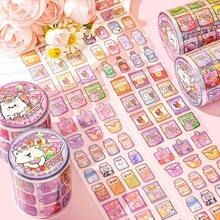 1 Bundle Multi-Pack Stickers GO!! Supermarket Food Toy Stickers Scrapbooking Tapes Cute Pet Snacks Beverages DIY Creative Decals Waterproof Stickers - Tanned Kitty/Stickers>Candy/Kittens/Kids - Multicolor - View 2