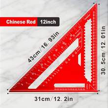 1 Pc Premium Aluminum 16-Inch Triangle Ruler: Accurate Angle Gauge For Professional Drawing & Workshop Applications,Woodworking, Construction & Art Design - one-size - View 14