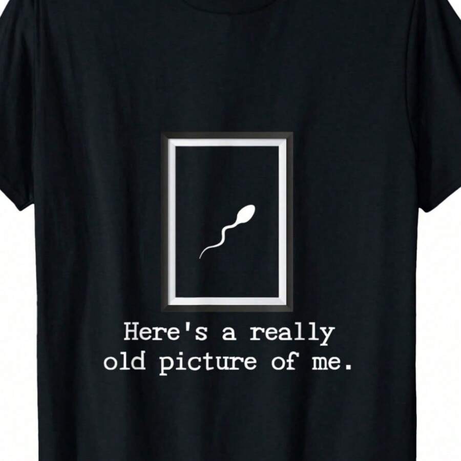 Heres A Really Old Photo Of Me Funny Birthday Tee Womens XL Kelly Green - 黑色 - 查看 1
