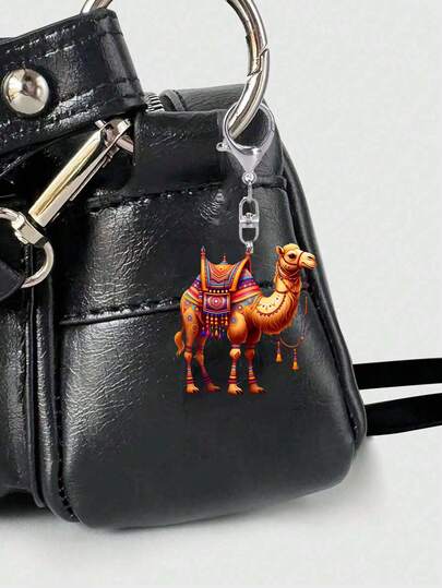 1pc Camel Pattern Acrylic Bag Charm, Standing Camel, Lying Camel-Shaped Pendant ,Animal-Themed Pendant Combining Folk Elements With Camel Motif,Acrylic Material,Camel Charm Keychain , For Bag,Simple And Fashionable, For Purses And Bags For Women,Fashionable Embellishment, Exquisite Decoration Of Daily Life,Gifts For Women And Men, Valentine'S Day, New Year'S Gifts,Small Gift Exchange,Ramadan Gift