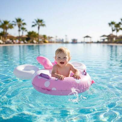 TendenciaSalvavidas Flotador Alberca Inflable Bebe Andadera 3-4 Años RosaCalidad premium