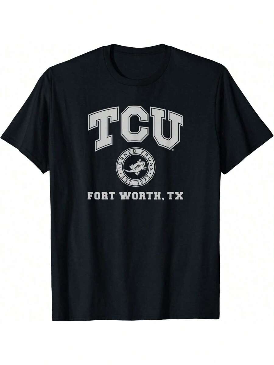 TCU Horned Frogs Circle Logo T-Shirt - Black - View 1