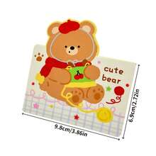 Bộ 10/30/50 thiệp chúc mừng hoạt hình dễ thương dạng gấp | Thiệp chúc mừng ngày lễ, bưu thiệp hình động vật, thiệp cảm ơn, thiệp mời sinh nhật, thiệp quà tặng hoàn hảo, có khóa tự dán. - nhiều màu - Xem 6
