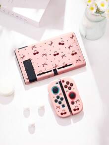 1个粉色爱心樱桃图案保护壳/保护套，兼容Switch 2 (2025)、Switch NS、Switch OLED、Switch Lite，Switch 2/Switch配件，全套包含收纳袋，Switch玩家的最佳礼物 - 彩色 - View 19